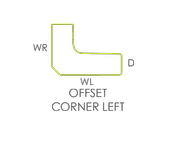 OFFSET CORNER LEFT WORK SURFACE