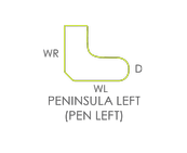 PENINSULA LEFT WORK SURFACE