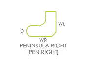 PENINSULA RIGHT WORK SURFACE